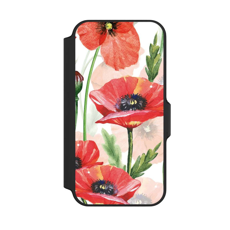 iPhone 13 Mini NIVOflip Wasserfarbe Mohnblumen