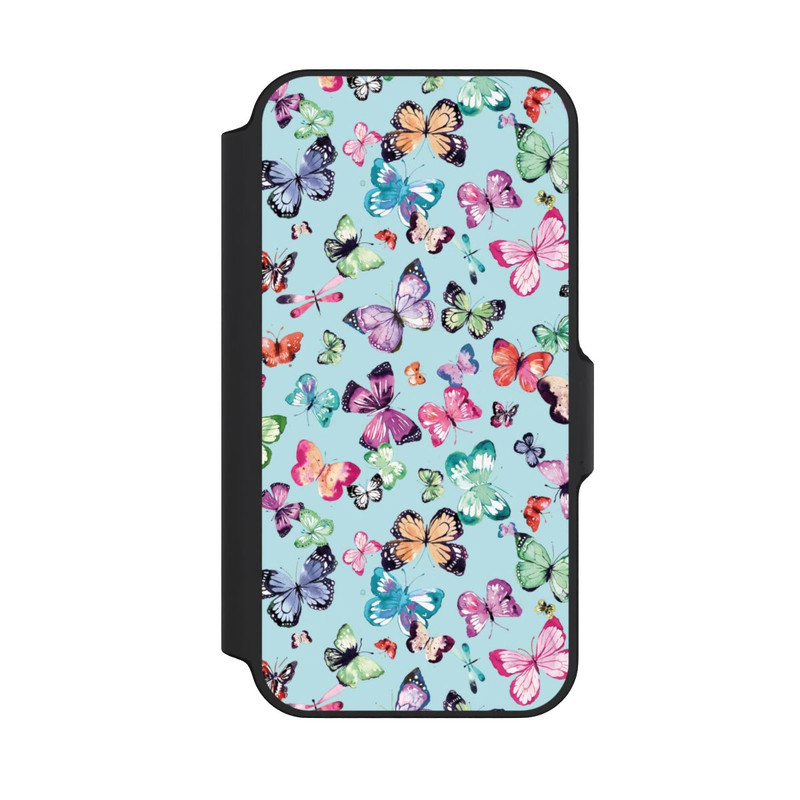 iPhone 13 Mini NIVOflip Butterflies Pink Orange Blue