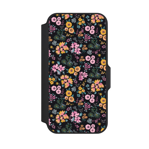Apple iPhone 13 Mini NIVOflip Petites Fleurs colorées Noir 2