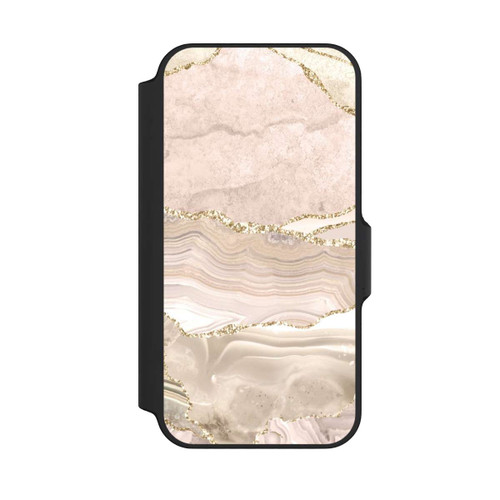 Apple iPhone 13 Mini NIVOflip Marmor rosa-goldene Streifen