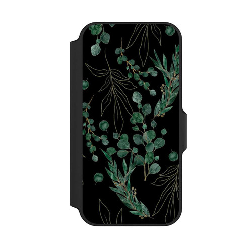 Apple iPhone 13 Mini NIVOflip Eukalyptusblätter schwarz