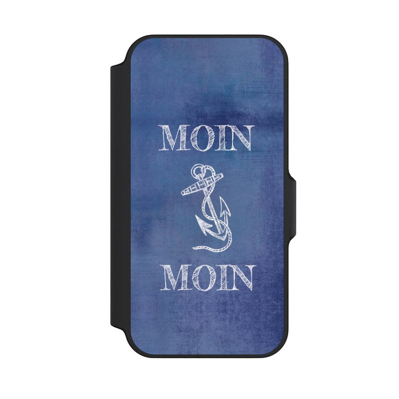 iPhone 13 Mini NIVOflip Moin Anker grunge blau