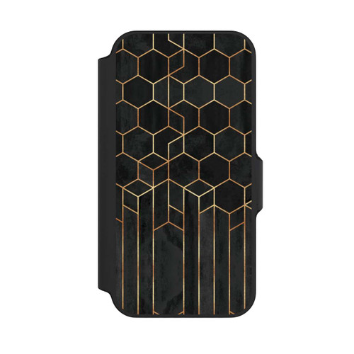 Apple iPhone 13 Mini NIVOflip Schwarze Sechsecke