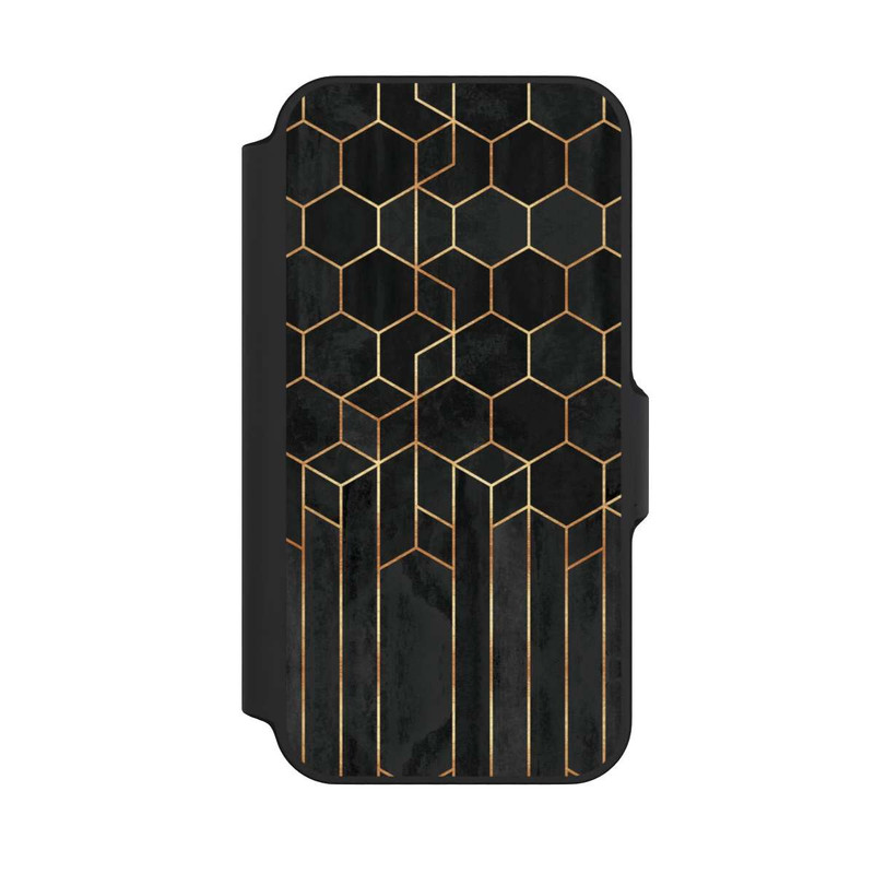 iPhone 13 Mini NIVOflip Schwarze Sechsecke