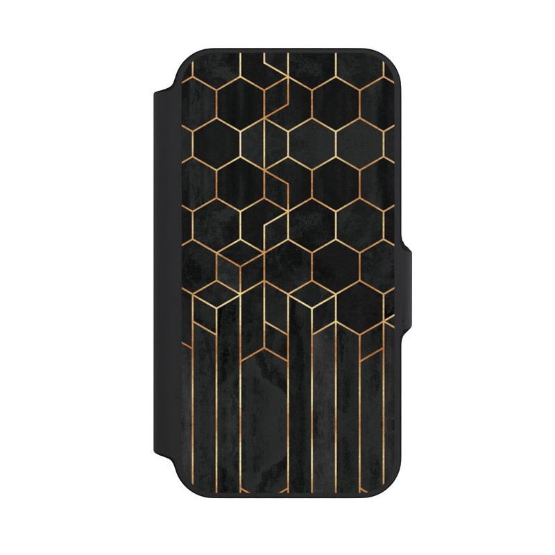 iPhone 13 Mini NIVOflip Schwarze Sechsecke