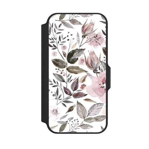 Apple iPhone 13 Mini NIVOflip Aquarell braune Rosenblüten