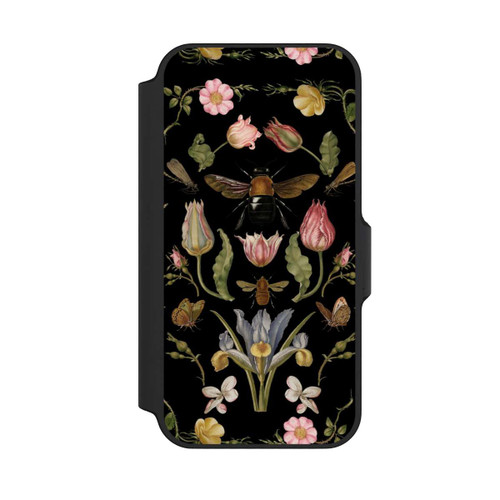 Apple iPhone 13 Mini NIVOflip Wildblumen und Biene Schwarz