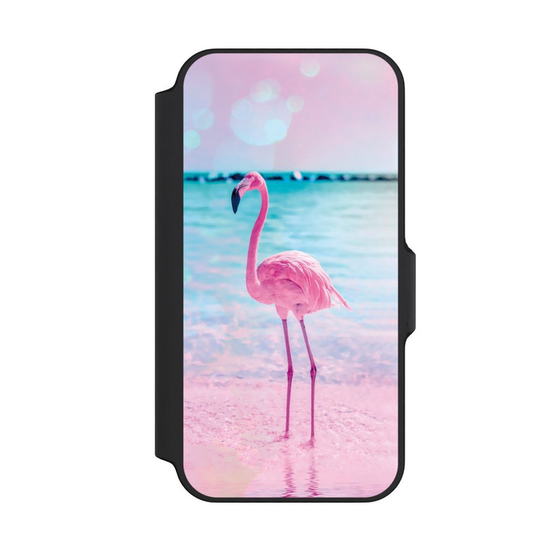 iPhone 13 Mini NIVOflip Rosa Flamingo am Meer
