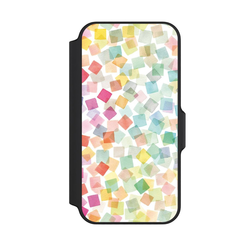 iPhone 13 Mini NIVOflip Konfetti geometrische Plaids Regenbogen