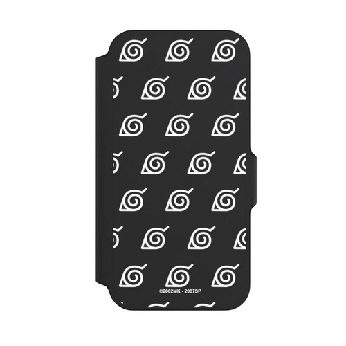 Apple iPhone 13 Mini NIVOflip Weißes Konoha-Muster Transparent