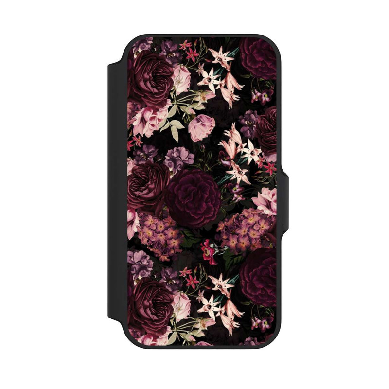 iPhone 13 Mini NIVOflip Fond Fleur Violet Foncé