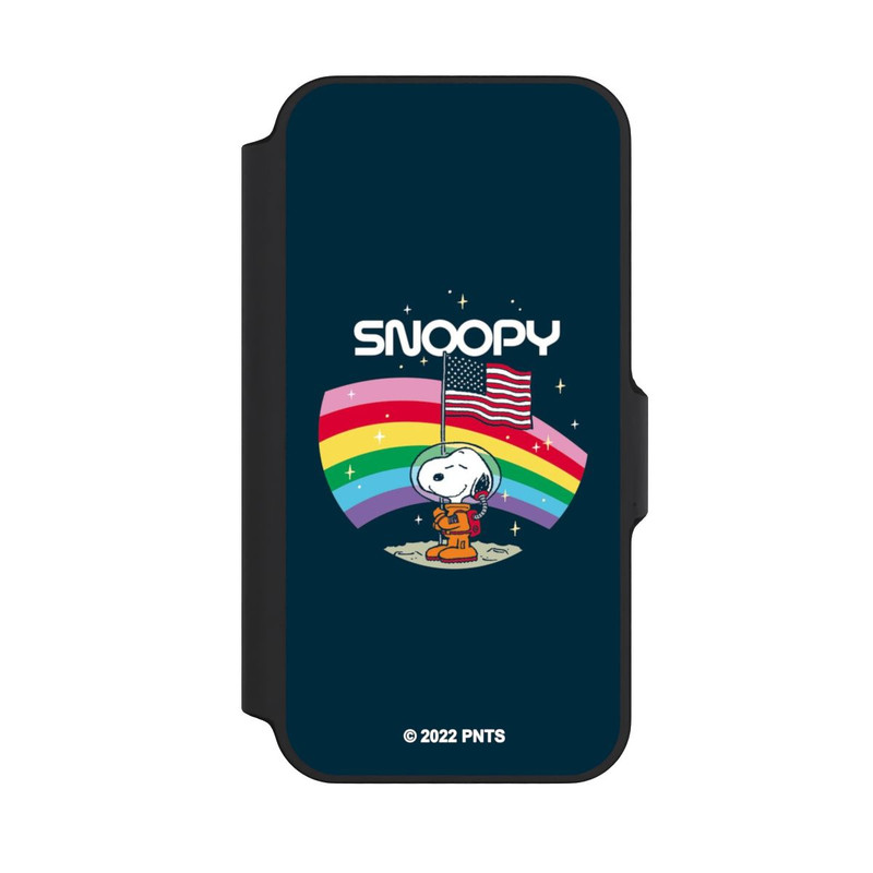 iPhone 13 Mini NIVOflip Snoopy Weltraumreisender Regenbogen