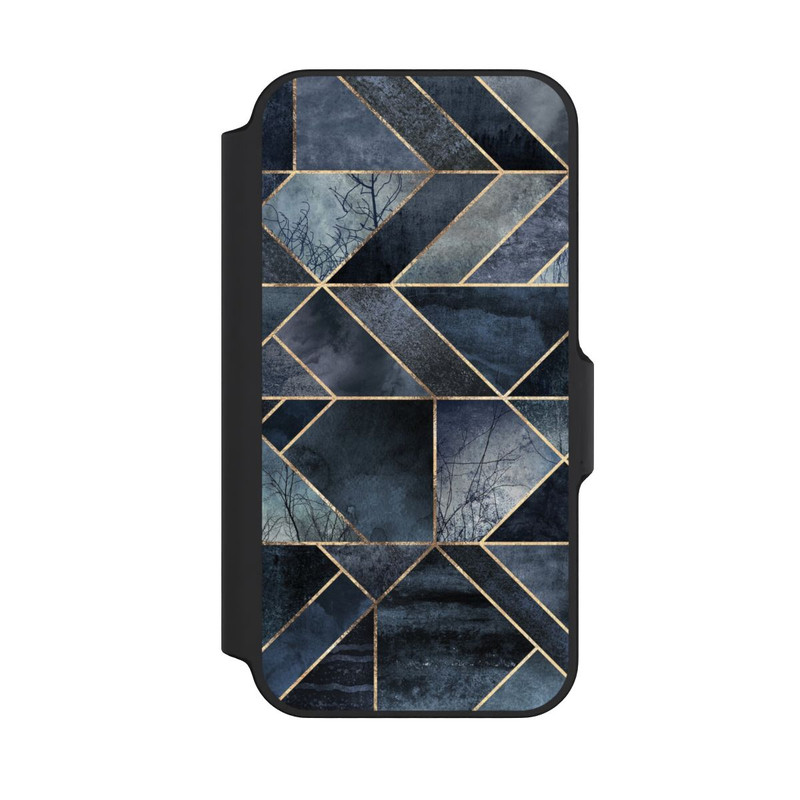 iPhone 13 Mini NIVOflip Abstraktes Natur-Dunkelblau