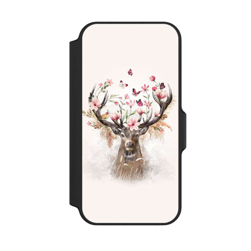 Apple iPhone 13 Mini NIVOflip Hirsch Blumen Geweih