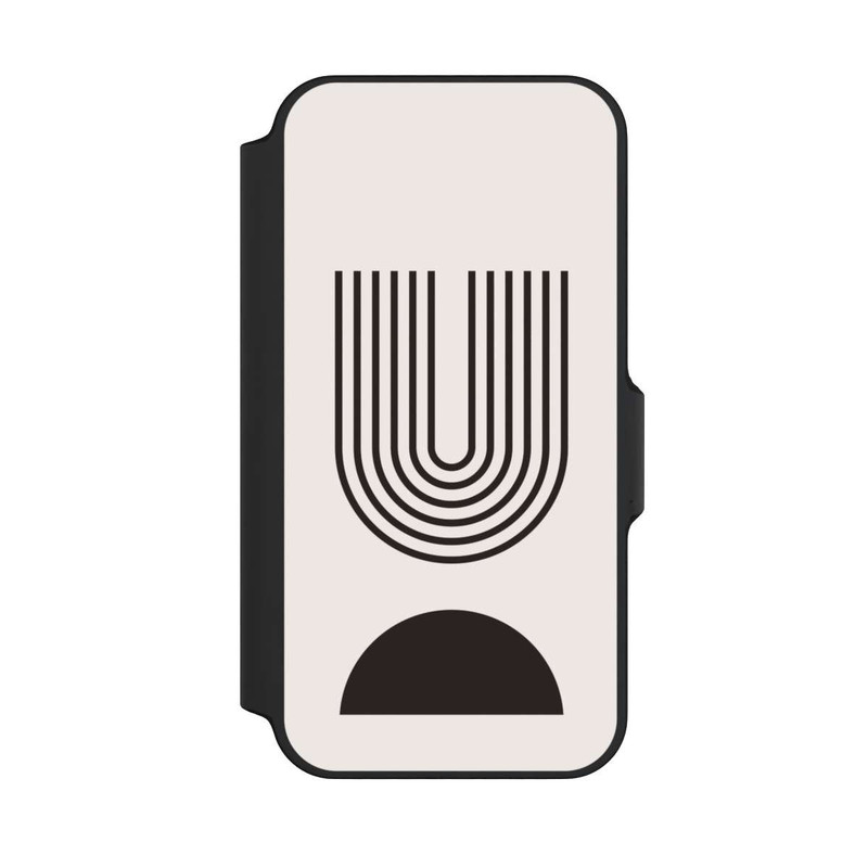 iPhone 13 Mini NIVOflip Moderne Kunst Schwarze Linien