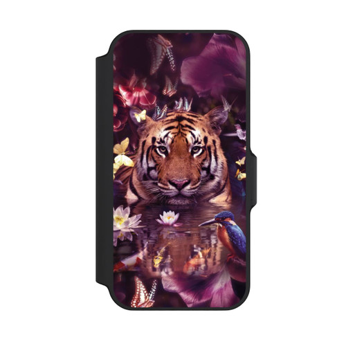 Apple iPhone 13 Mini NIVOflip Tiger Blumenrahmen