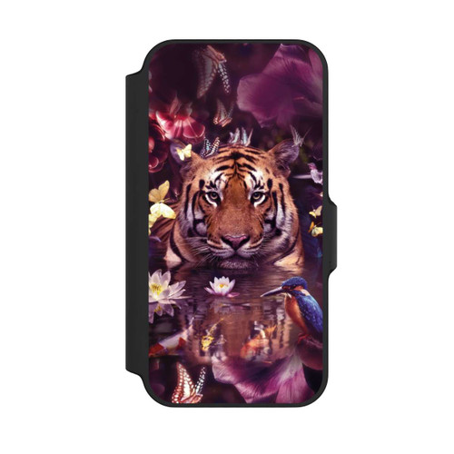 Apple iPhone 13 Mini NIVOflip Tiger Blumenrahmen