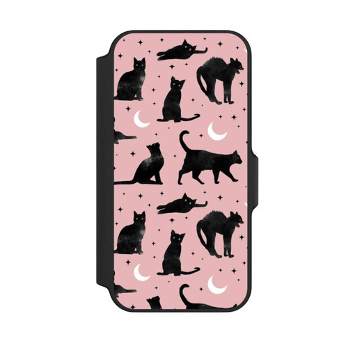 Apple iPhone 13 Mini NIVOflip Katzen und Mond auf Rosa