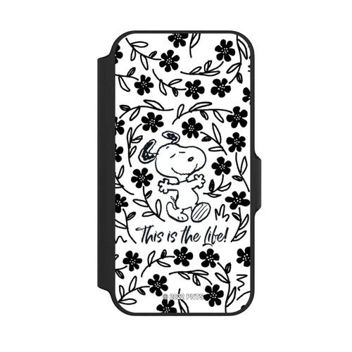 Apple iPhone 13 Mini NIVOflip Snoopy schwarz und weiß This Is The Life