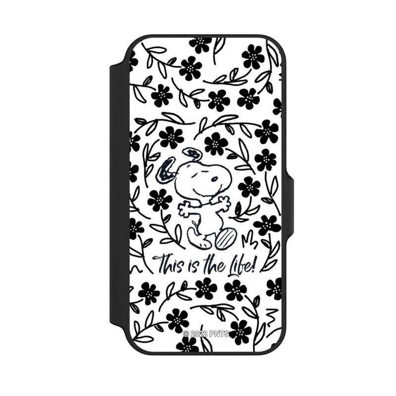 iPhone 13 Mini NIVOflip Snoopy schwarz und weiß This Is The Life