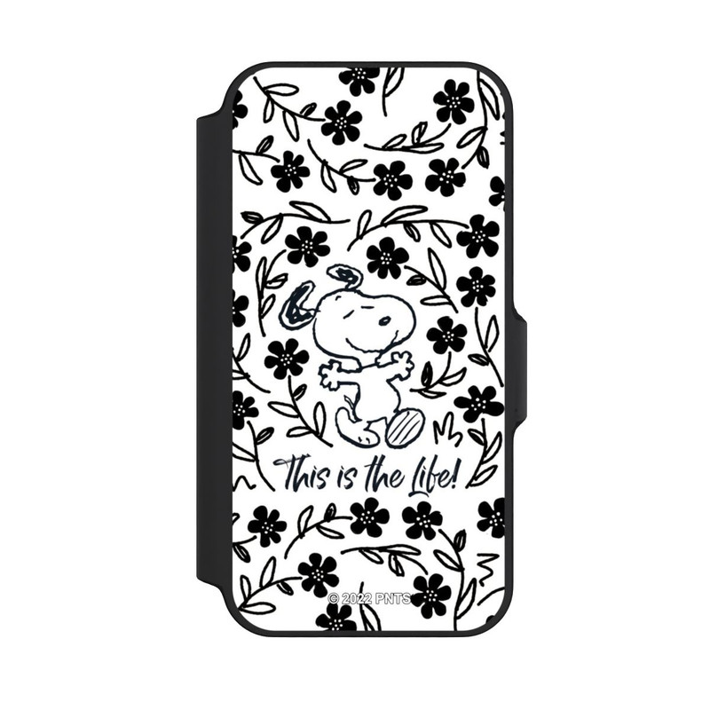 iPhone 13 Mini NIVOflip Snoopy schwarz und weiß This Is The Life