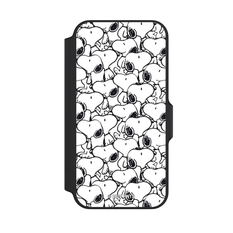 iPhone 13 Mini NIVOflip Snoopy Muster Schwarz und Weiß
