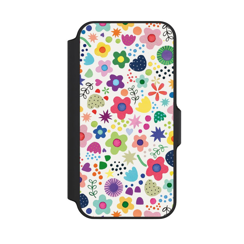 iPhone 13 Mini NIVOflip Fleurs psychédéliques colorées