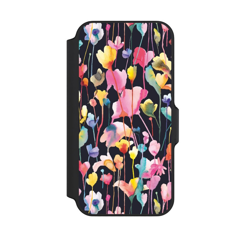 iPhone 13 Mini NIVOflip Wild Flowers Black