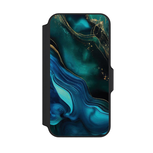 Apple iPhone 13 Mini NIVOflip Blaugoldene Tinte mit KI