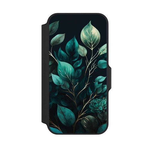 Apple iPhone 13 Mini NIVOflip Eukalyptus dunkler Hintergrund