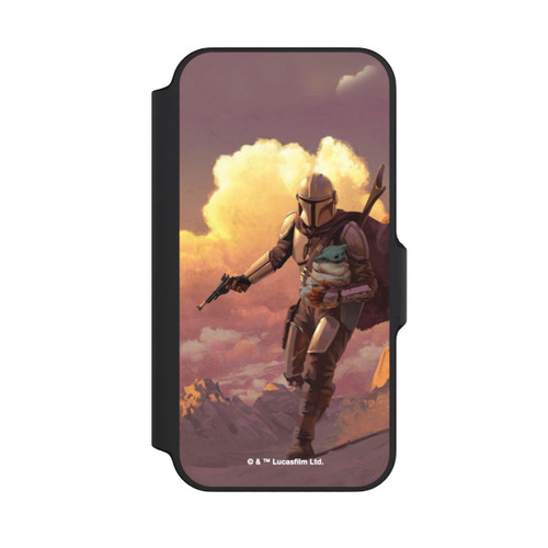 Apple iPhone 13 Mini NIVOflip Der Mandalorianer und Grogu Sonnenguntergang Wolken