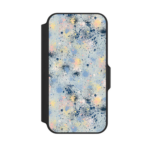 Apple iPhone 13 Mini NIVOflip Tintentropfen Staub Textur Blau
