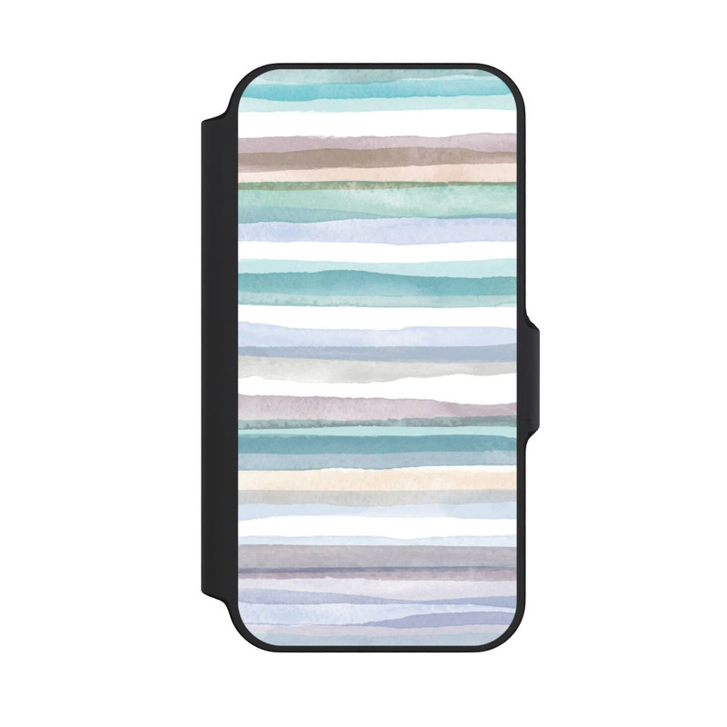 iPhone 13 Mini NIVOflip Rayures pastel bleu
