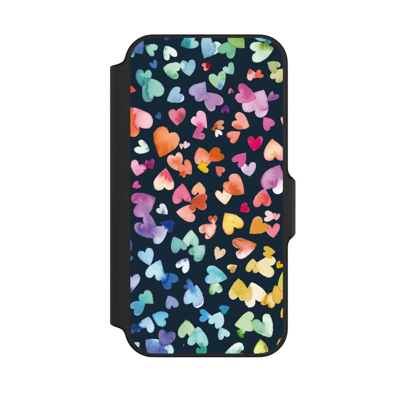 iPhone 13 Mini NIVOflip Valentinstag Herzen Schwarz