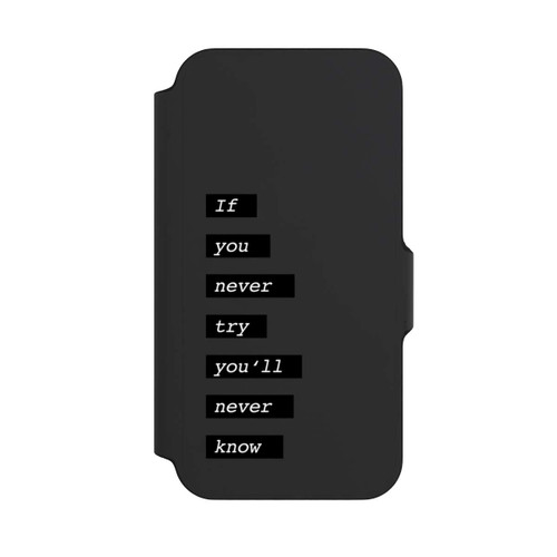 Apple iPhone 13 Mini NIVOflip If You Try Black Transparent