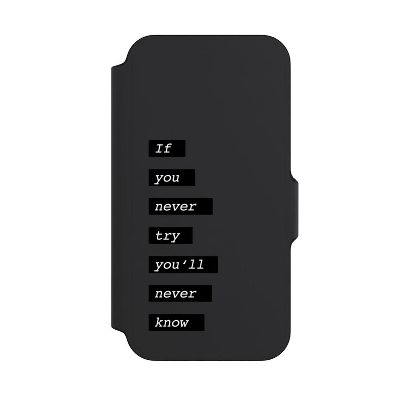 iPhone 13 Mini NIVOflip If You Try Black Transparent