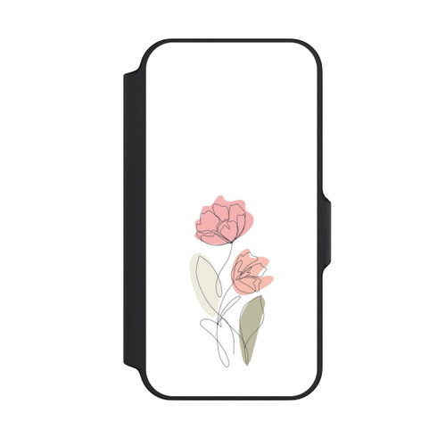 Apple iPhone 13 Mini NIVOflip Flower Line Art Red