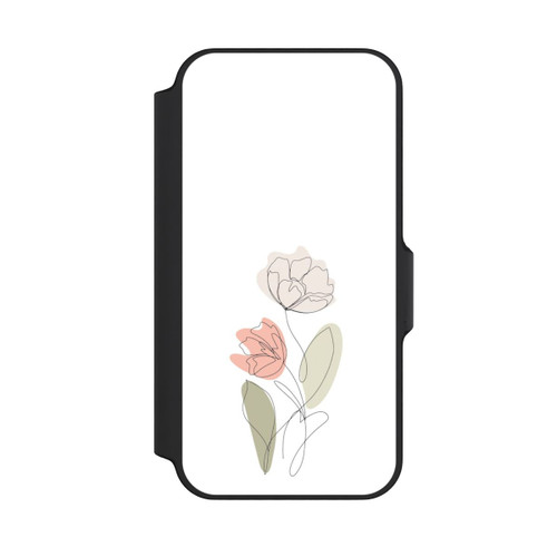 Apple iPhone 13 Mini NIVOflip Blume Line Art Beige