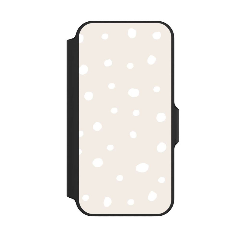 iPhone 13 Mini NIVOflip Punktmuster Braun Weiß