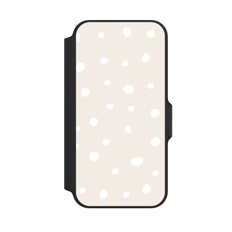 iPhone 13 Mini NIVOflip Punktmuster Braun Weiß