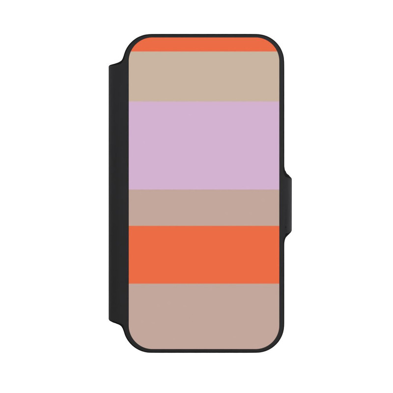 iPhone 13 Mini NIVOflip Moca Lila Orange Stripes