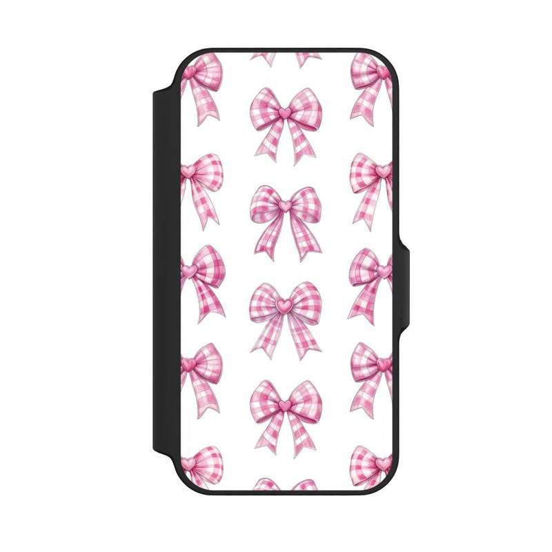 iPhone 13 Mini NIVOflip Pink Gingham Hearts and Bows