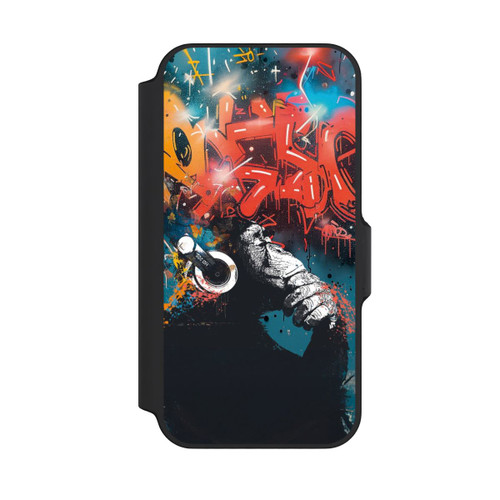 Apple iPhone 13 Mini NIVOflip Affe Stereo Kopfhörer Graffiti Street Art