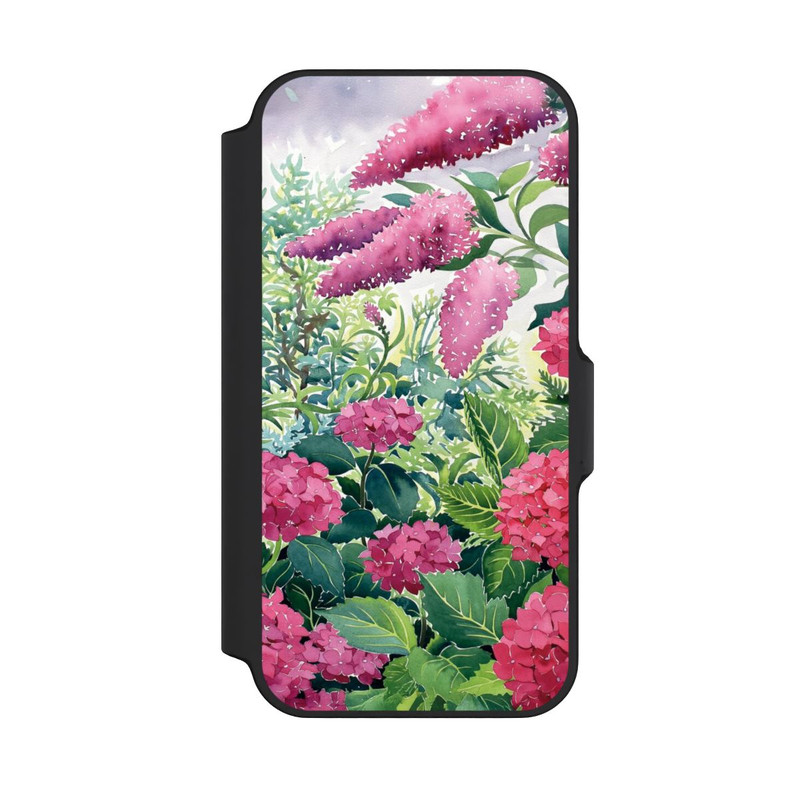 iPhone 13 Mini NIVOflip Garden Hydrangeas and Buddleia by Christopher Ryland