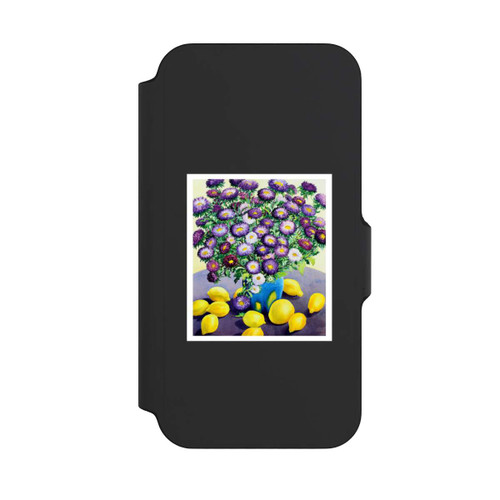 Apple iPhone 13 Mini NIVOflip Purple Asters and Lemons by Christopher Ryland