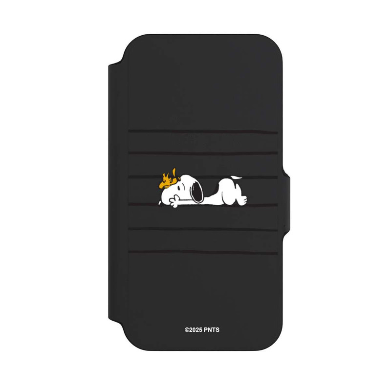 iPhone 13 Mini NIVOflip Snoopy Woodstock Streifen Peanuts Transparent
