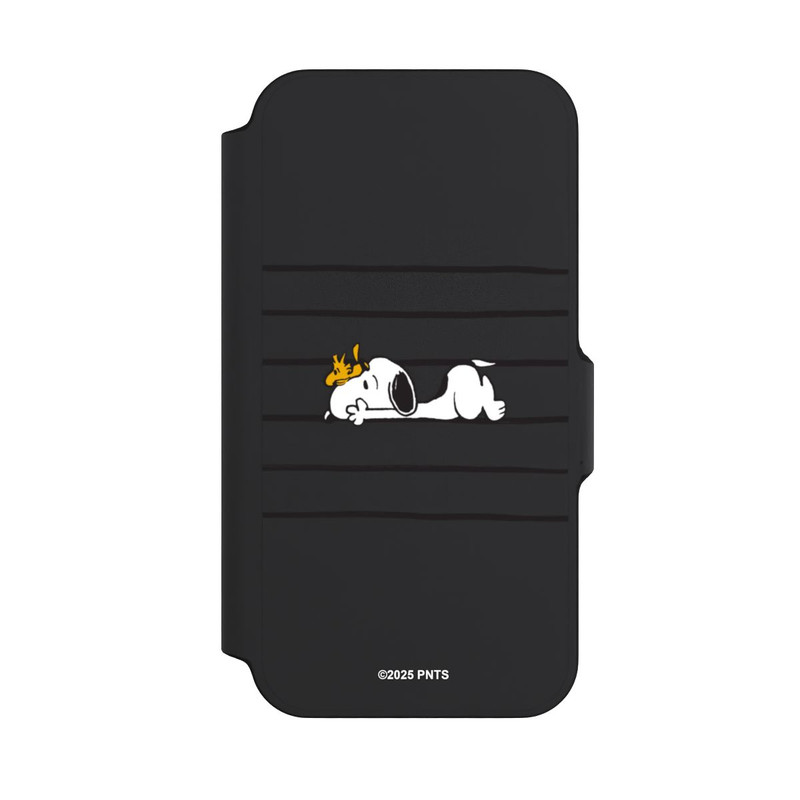 iPhone 13 Mini NIVOflip Snoopy Woodstock Streifen Peanuts Transparent