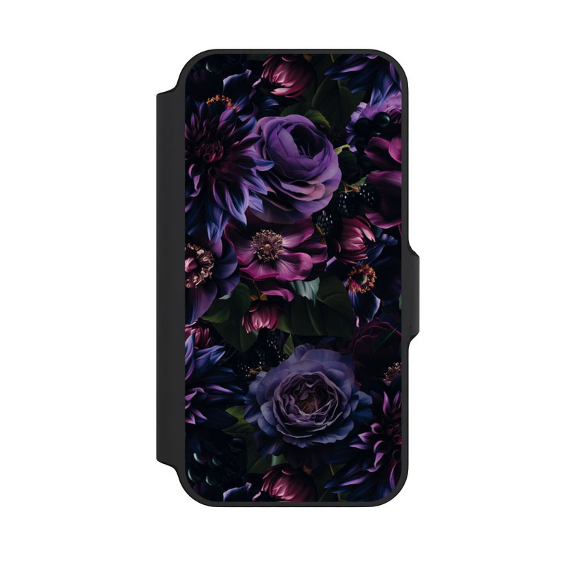 iPhone 13 Mini NIVOflip Dark Purple Flowers