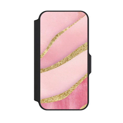 Apple iPhone 13 Mini NIVOflip Pink Marble Goldprint Stripes