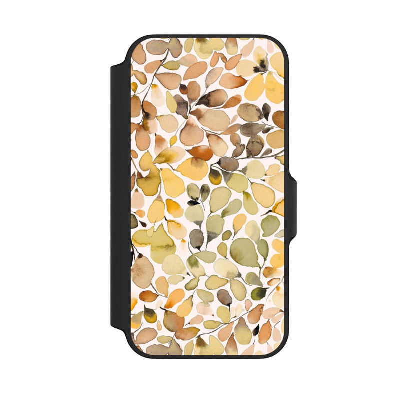 iPhone 13 Mini NIVOflip Eucalyptus Watercolor Leaves Brown Autumn